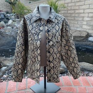 NWT Good American Snake Print Jacket Size 2 (could probably fit up to size 4-6!)